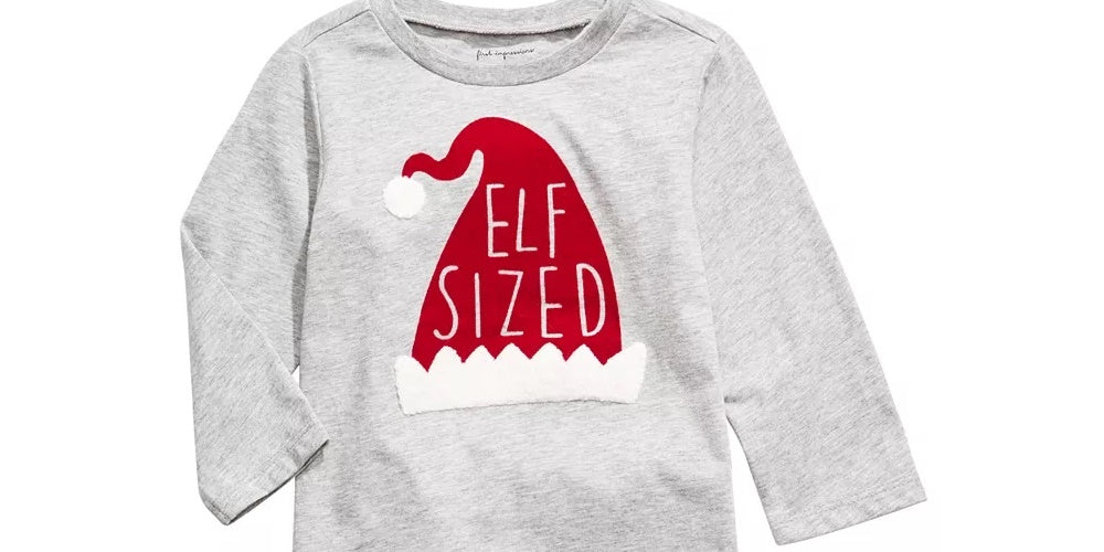Camiseta infantil First Impressions Baby Boy Elf, cinza, tamanho 12 meses