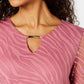 Túnica Burnout Feminina JM Collection Rosa Tamanho Grande