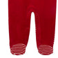 Conjunto de macacão listrado com chapéu e pés First Impressions Baby Boys, 2 peças, vermelho, tamanho 6 a 9 meses