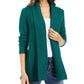 Cardigan feminino Charter Club com gola xale e frente aberta, verde escuro, tamanho extra grande