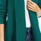 Cardigan feminino Charter Club com gola xale e frente aberta, verde escuro, tamanho extra grande