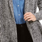 Cardigan feminino com gola xale mesclada Charter Club, preto, tamanho XX-G