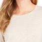Top feminino com brilho salpicado estilo &amp; co, bege, tamanho extragrande
