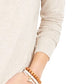 Top feminino com brilho salpicado estilo &amp; co, bege, tamanho extragrande