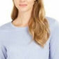 Top feminino com brilho salpicado azul tamanho X-S