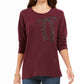 Moletom Feminino Embelezado e Caprichoso Estilo &amp; Co Roxo Tamanho XX-Grande
