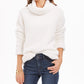Suéter feminino estilo &amp; co sherpa com gola alta, branco, tamanho GG