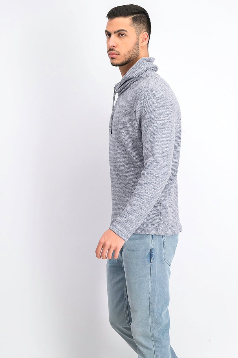 Moletom com capuz e gola funil Alfani masculino, azul marinho, tamanho pequeno