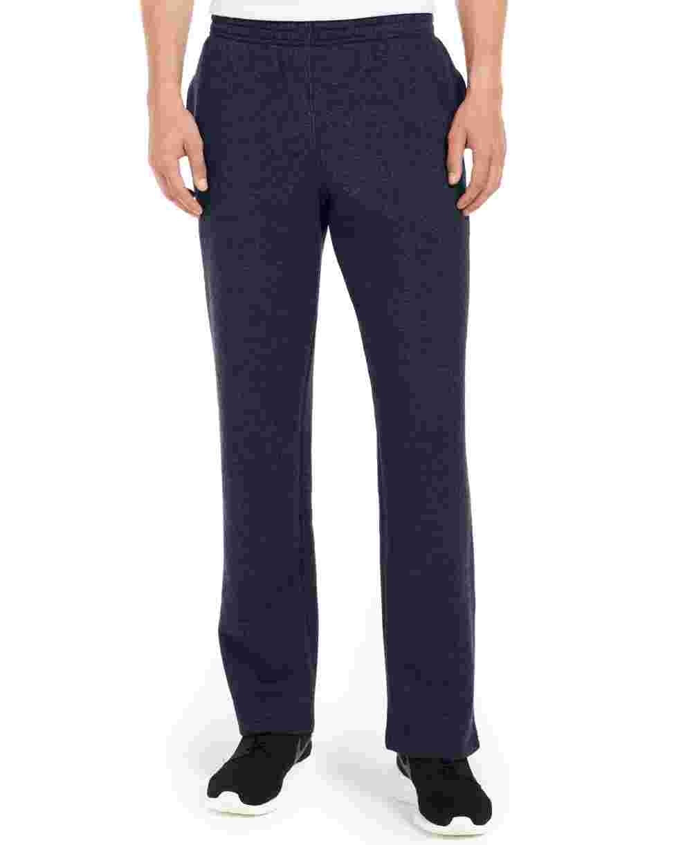 Calça de moletom masculina ID Ideology com bainha aberta e capuz, azul, tamanho médio