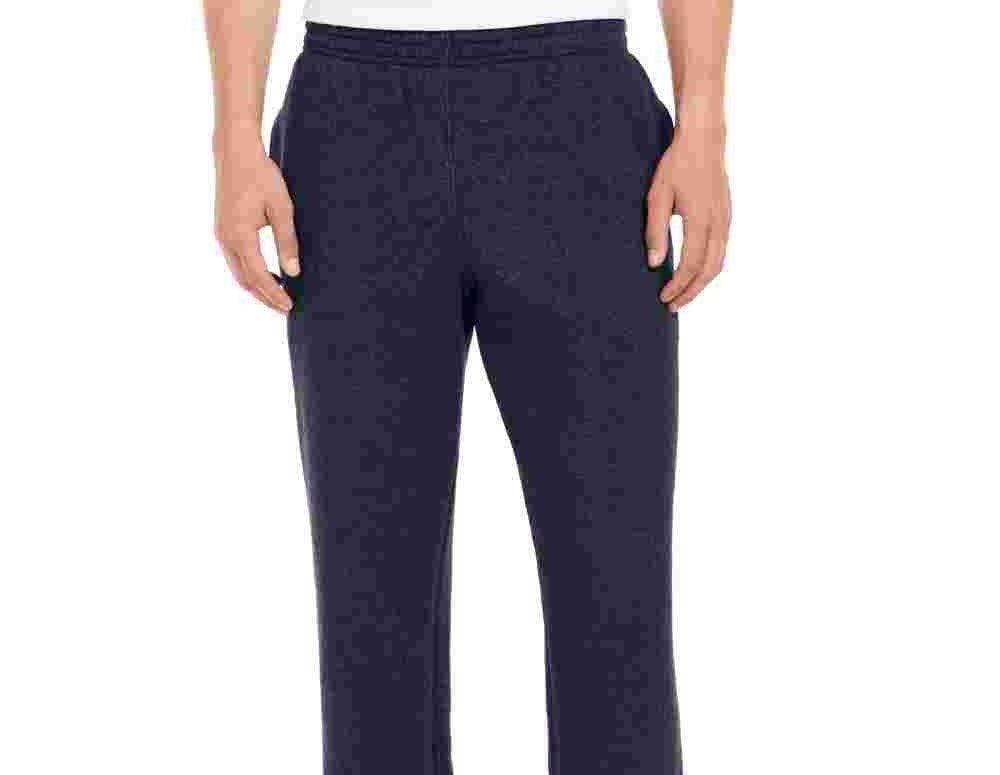 Calça de moletom masculina ID Ideology com bainha aberta e capuz, azul, tamanho médio