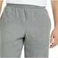 Calça de moletom masculina Ideology com bainha aberta em lã cinza médio, tamanho XXG
