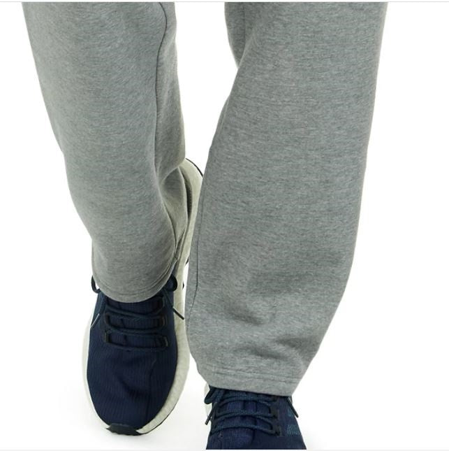 Calça de moletom masculina Ideology com bainha aberta em lã cinza médio, tamanho XXG