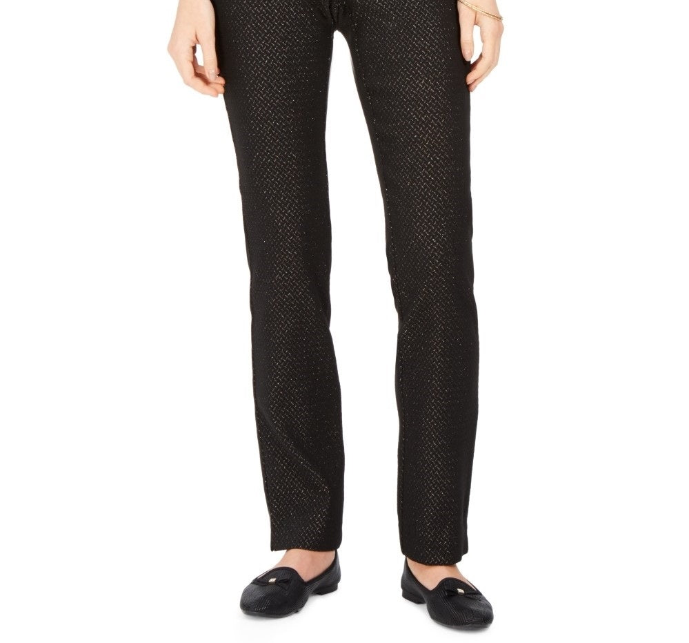 Calça feminina Charter Club Petite Pull-On Ponte-Knit, cor carvão, tamanho 4 P