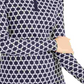 Camiseta feminina estampada Charter Club com zíper e meio zíper, azul, tamanho X-S