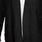 Cardigan feminino patchwork Charter Club, preto, tamanho médio