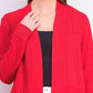 Cardigan feminino patchwork Charter Club vermelho tamanho grande