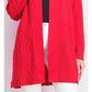 Cardigan feminino patchwork Charter Club vermelho tamanho grande