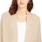 Cardigan feminino patchwork Charter Club bege tamanho pequeno médio
