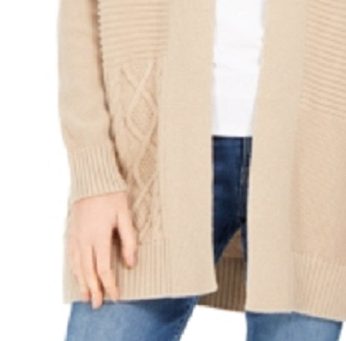 Cardigan feminino patchwork Charter Club bege tamanho pequeno médio