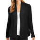 Cardigan feminino de algodão com frente aberta Charter Club, preto, tamanho médio
