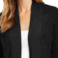Cardigan feminino de algodão com frente aberta Charter Club, preto, tamanho médio