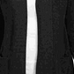 Cardigan feminino de algodão com frente aberta Charter Club, preto, tamanho médio