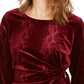 Blusa de veludo com estampa de pele de cobra e amarração lateral Alfani feminina, tamanho XX-G