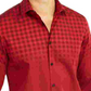 Camisa social masculina Alfani com gola ombré e ajuste clássico, vermelha, tamanho XX-G