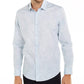 Camisa xadrez abstrata Alfani masculina, corte clássico, azul marinho, tamanho XX-G