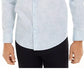 Camisa xadrez abstrata Alfani masculina, corte clássico, azul marinho, tamanho XX-G