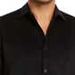 Camisa de veludo cotelê Alfani Classic Fit Masculina Preta Tamanho XX-G