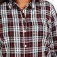 Camisa xadrez de algodão Ilanna Plus Size feminina Charter Club, preta, tamanho 1X