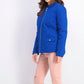 Jaqueta feminina acolchoada com gola mandarim Charter Club, azul, tamanho XX-G