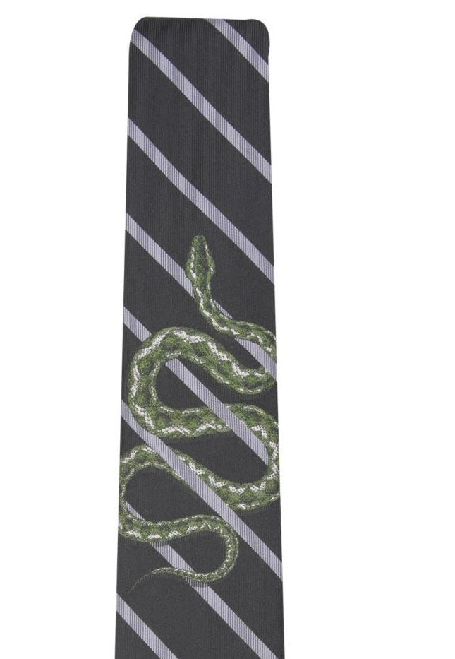 Gravata skinny listrada e elástica de cobra INC International Concepts masculina, tamanho regular, azul-marinho