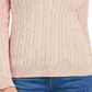Suéter feminino de gola alta Charter Club Cable, rosa, tamanho extragrande