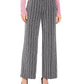 Calça feminina texturizada metálica JM Collection, preta, tamanho grande