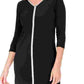 Vestido de festa curto com decote em V e corpo justo feminino JM Collection, preto, tamanho pequeno e pequeno