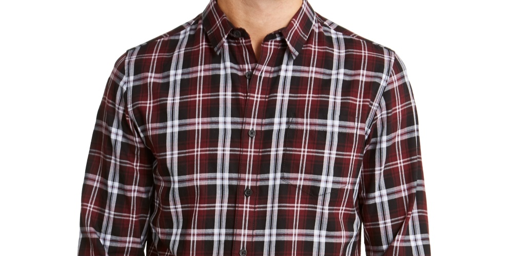 Camisa xadrez Gabe masculina American Rag vermelha tamanho X-G