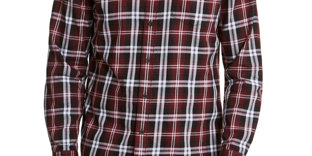 Camisa xadrez Gabe masculina American Rag vermelha tamanho X-G