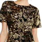Vestido de lantejoulas feminino INC International Concepts, tamanho dourado, pequeno e médio