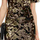 Vestido de lantejoulas feminino INC International Concepts, tamanho dourado, pequeno e médio