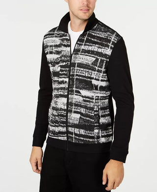 Alfani Men's Gray Matters Full-Zip Jacket Black Size X-Large