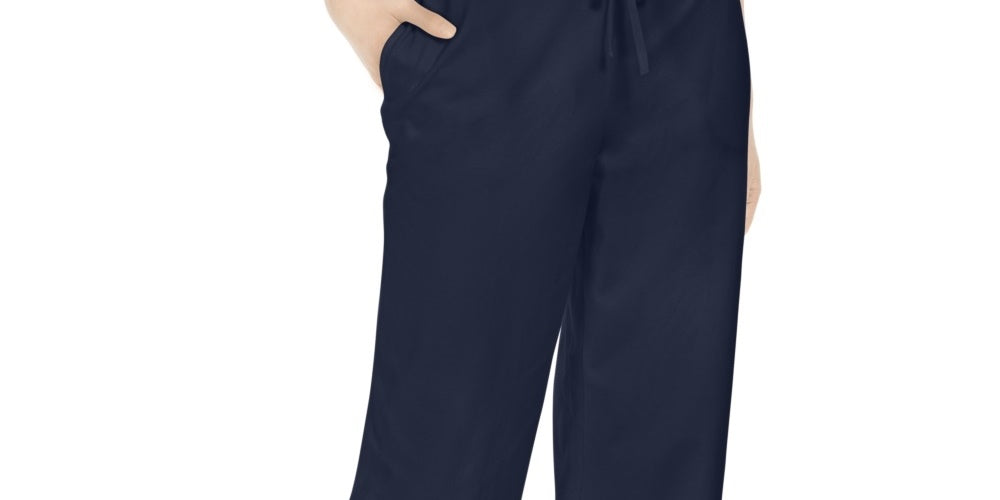 Calça Capri de Malha Feminina Karen Scott Azul Marinho Tamanho P