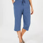 Calça Capri de Malha Feminina Karen Scott Azul Tamanho XS