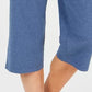 Calça Capri de Malha Feminina Karen Scott Azul Tamanho XS