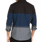 Camisa Alfani Masculina Classic Fit Colorblocked Ombre Stripe Azul Marinho Tamanho Grande