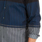 Camisa Alfani Masculina Classic Fit Colorblocked Ombre Stripe Azul Marinho Tamanho Grande