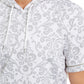 Moletom com capuz masculino com estampa damasco e ajuste regular da INC International Concepts, branco, tamanho extragrande
