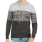 American Rag Suéter Masculino Colorblock Space Dye Knit Hoodie Cinza Tamanho XX-Grande
