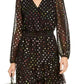 Vestido curto feminino com estampa arco-íris e jacquard da INC International Concepts, preto, tamanho médio